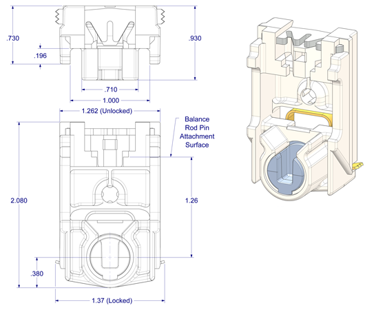 WRS Pivot Lock Shoe - Metal Cam