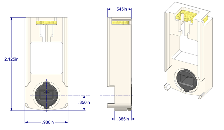 01-160_Main WRS 9/16" x 1" Pivot Lock Shoe with Black Cam
