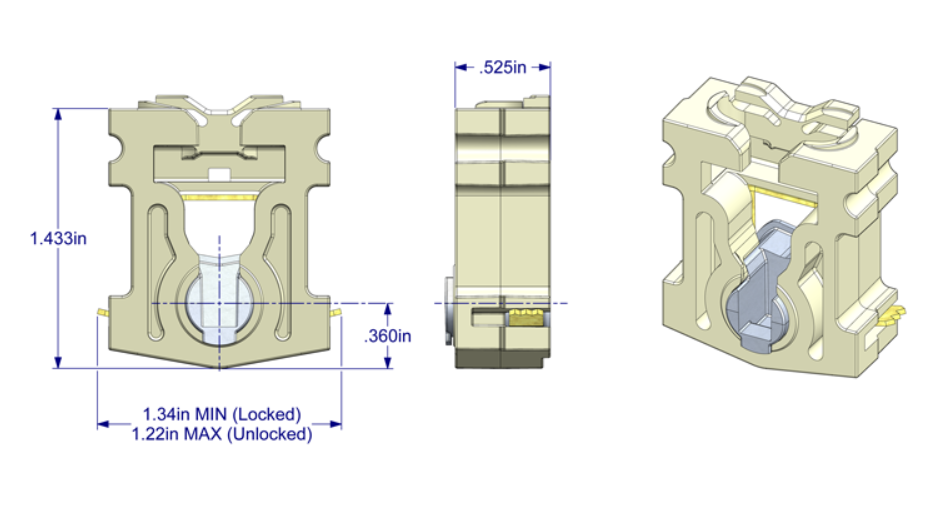WRS Caldwell Block & Tackle Balance Pivot Locking Shoe - Tilt, Metal Cam