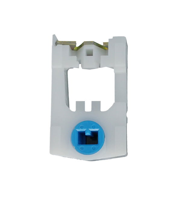 01-18 Front View of WRS 9/16" x 1-1/4" Pivot Lock Shoe with Blue Cam