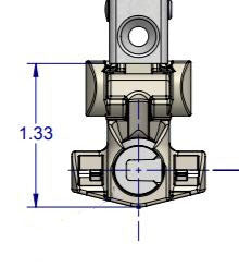 WRS Caldwell 316 Series 1.25" Prodigy Balance Shoe - Upper Housing & Lower Snap-In Shoe