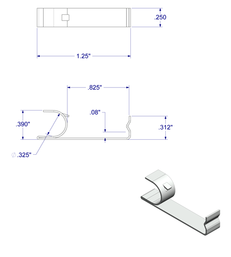 01-44 Caldwell HD Take Out Clip for Block and Tackle Window Balances