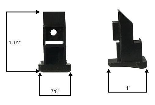 WRS 1-1/2" Top Sash Guide - Black