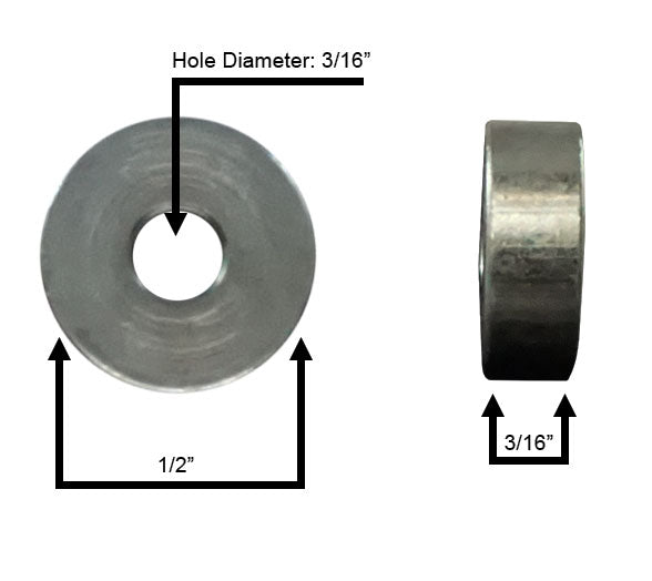 WRS .196" Sliding Window Roller - Steel