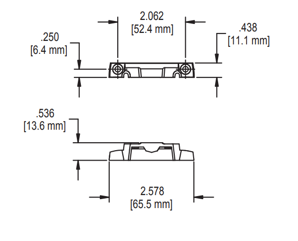 014-110-32 Truth Hardware Wide Base EntryGard Cam Lock Keeper Diagram