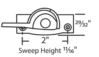 014-14 Truth Hardware 2" Die Cast Cam Lock Diagram