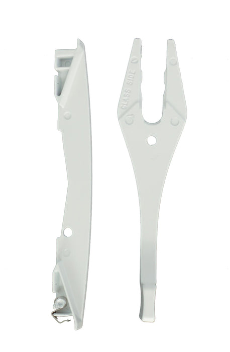 WRS Truth Hardware Mirage Casement Handle and Escutcheon Set - White