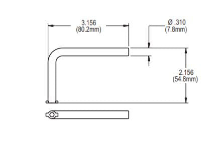 WRS Custodial Lock Handle Key