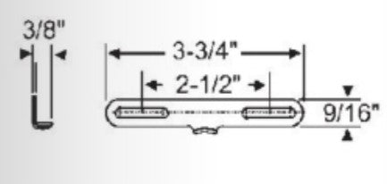 WRS 3/8" Casement Strike - Stainless Steel