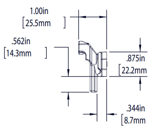 Truth Right Hand In-Line Base Trimline Cam Handle - Aluminum