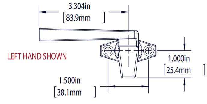 Truth Right Hand In-Line Base Trimline Cam Handle - Aluminum