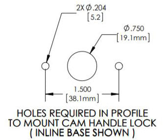 WRS Truth Left Hand Concealed Pawl Pole Hook Cam Handle (Project In, In-Line Base) - Nickel Bronze