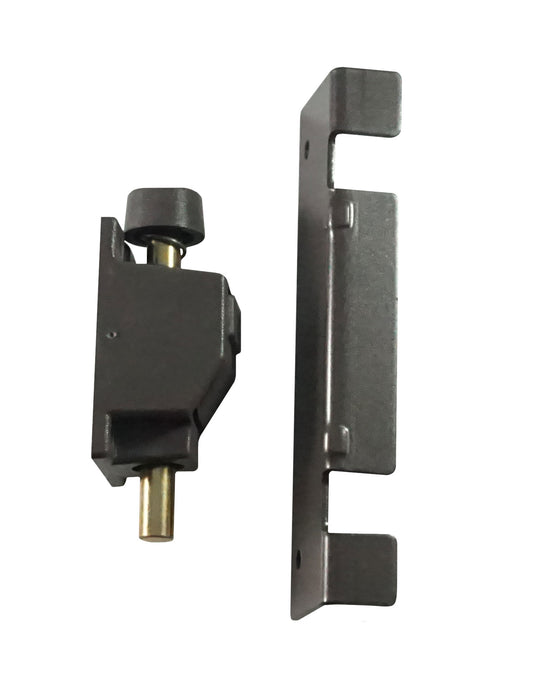 WRS Truth Non-Winged Secondary Patio Door Lock with Extended Bolt & Keeper - Bronze