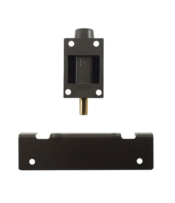 WRS Truth Non-Winged Secondary Patio Door Lock with Extended Bolt & Keeper - Bronze