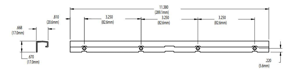 WRS Truth Hardware 4-Hole Casement Operator Track - 11.38"