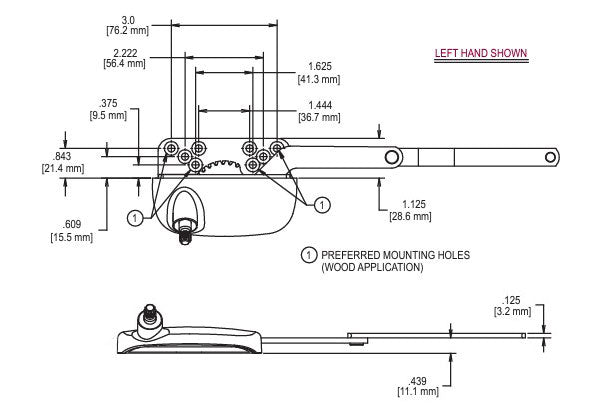 WRS Truth Right or Left Hand Ellipse Dyad Operator - White