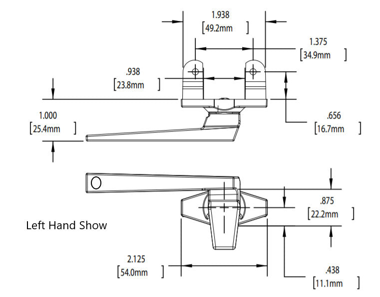 Truth Left Hand Project Out, Pole Operated In-Line Angle Base Cam Handle