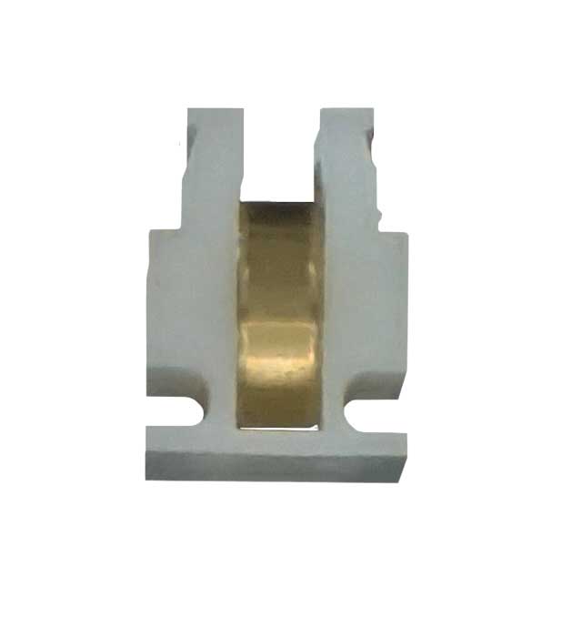 WRS 1-1/4" Sliding Window Roller Assembly - Brass Roller