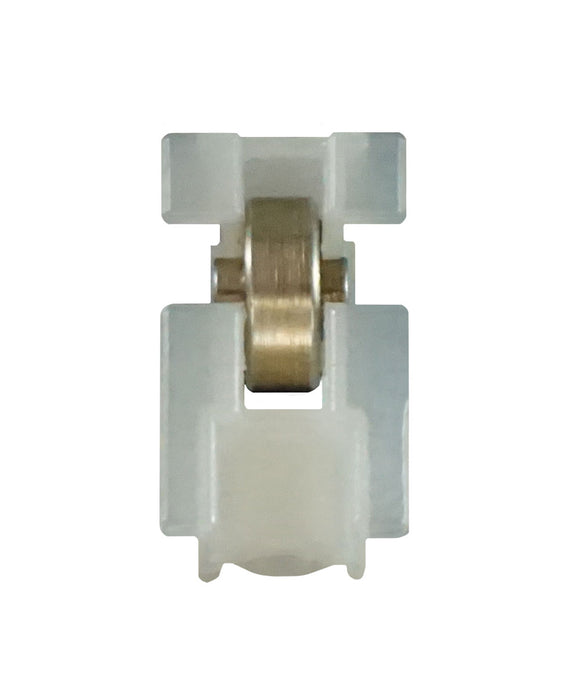 WRS 1-5/32" Sliding Window Roller & Housing - Nylon Housing, Metal Wheel
