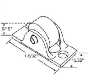 WRS Sliding Window Roller - Die Cast, Nylon Wheel