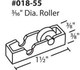 WRS 1-1/2" Storm Window Roller & Housing