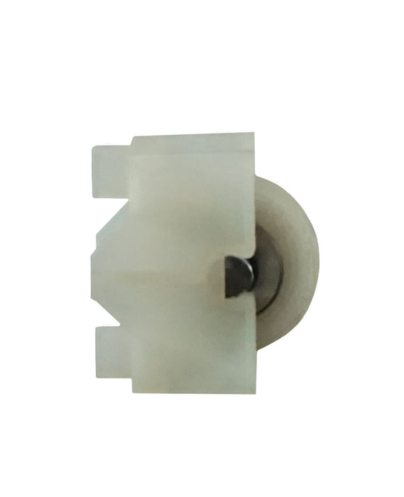 WRS 1" Roller & Housing - White, Flat Wheel