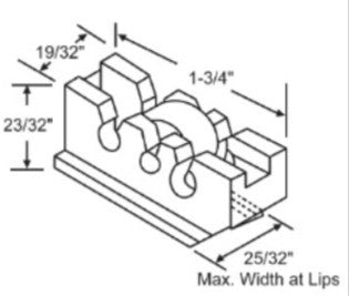 WRS Sliding Window Roller & Housing