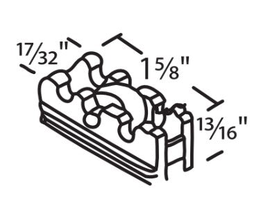 WRS 1-5/8" Sliding Window Roller Assembly  -  5/8" Steel Ball Bearing Roller