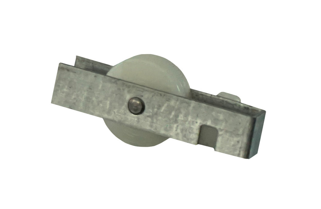 WRS 1-1/2" Sliding Window Roller with Metal Housing - Flat Nylon Wheel