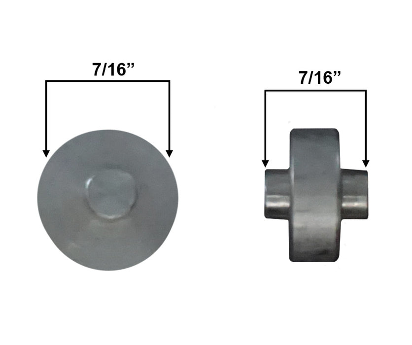 WRS 7/16" Aluminum Roller - Concave Wheel