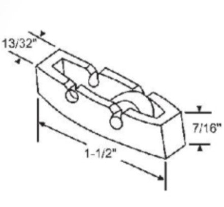 WRS Storm Window Roller & Housing - 1-1/2"