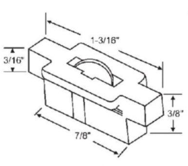 WRS 1-3/16" Nylon Housing & Roller - Metal Wheel