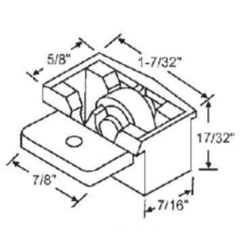 WRS Nylon Roller - 5/8" Diameter Steel Ball Bearing Wheel