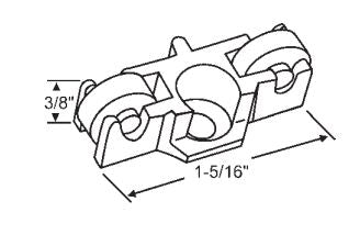 1-5/16"  Nylon Window Roller & Housing