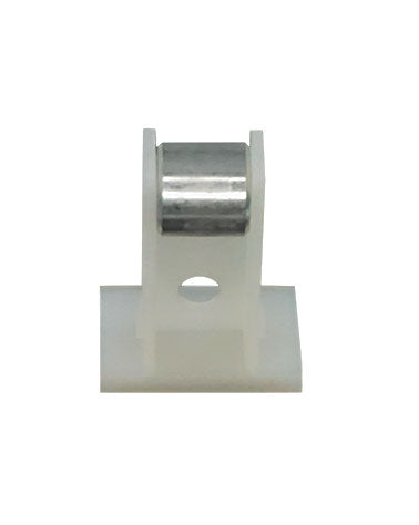 WRS Sliding Window Roller Assembly with White Nylon Housing and Steel Wheel - 1-3/8"