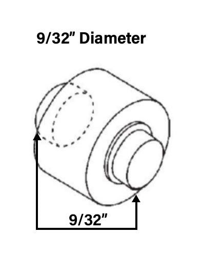 WRS 9/32" Flat Sliding Window Roller Wheel - White Nylon