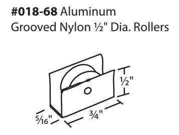 018-68 Sliding Window with Grooved Roller and Housing Diagram