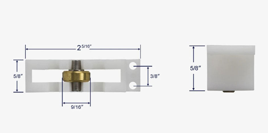 WRS Sliding Window Roller & Housing - 2-5/16"