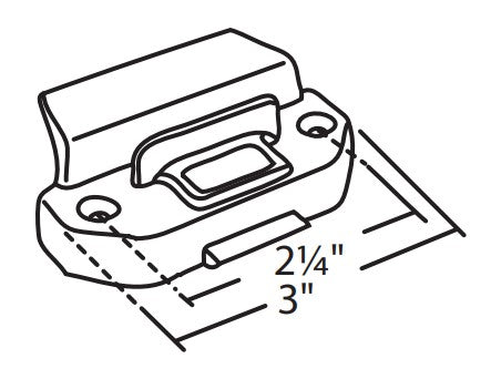 WRS 2-1/4" Sliding Window Lock - White Bronze