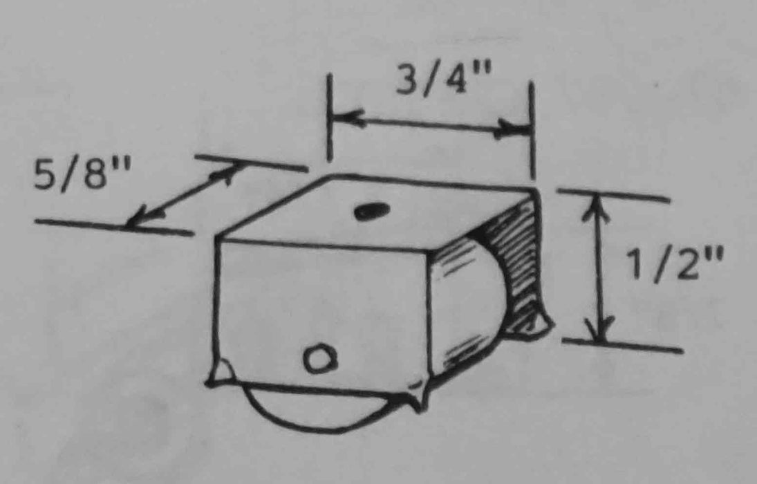 WRS 3/4" Sliding Window Roller Assembly