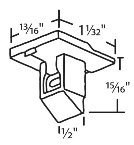 WRS 1-1/32" White Sash Cam - Single or 2 Pack