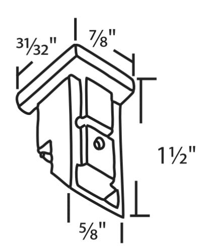 WRS 1-1/2" White Sash Cam - Single or 2 Pack