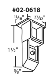 02-0618 Diagram of WRS 1-1/2" x 11/16" Sash Cam