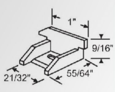 WRS PAN AM 1" Sash Guide Set - White