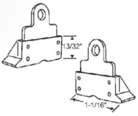 WRS 1-1/16" Left & Right Hand Sash Guide Set - White