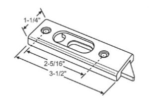 WRS 3-1/2" Reversible Tilt Latch, Non-Handed - Black or White