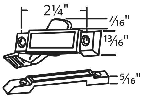 WRS 2-1/4" Sweep Lock & Keeper Set - Chrome