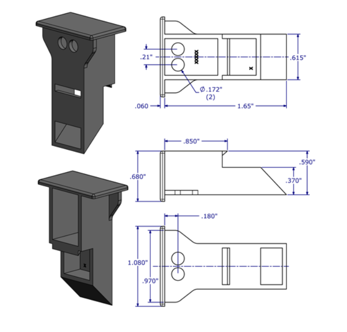 WRS 1.65" Sash Cam -  Black