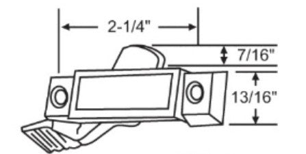 WRS SEASONALL Pole Operated Sweep Lock - Chrome