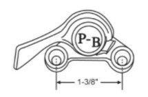 WRS 1-3/8" Sweep Lock  -  White Bronze
